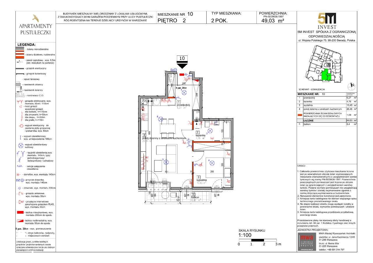 Apartamenty Pustułeczki 2-pok 49,03m M10 - Pełny obrazek: 2/7