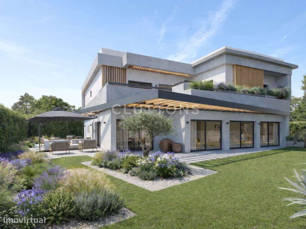 Moradia T4+1 contemporânea com piscina e jardim em Birre, Cascais-3