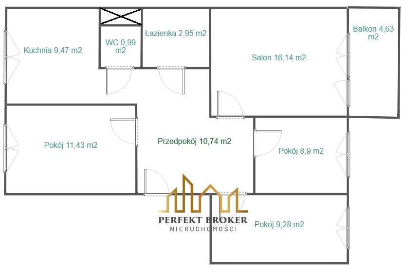 4 pokoje|balkon|parter|Czechów|69,9m2-16