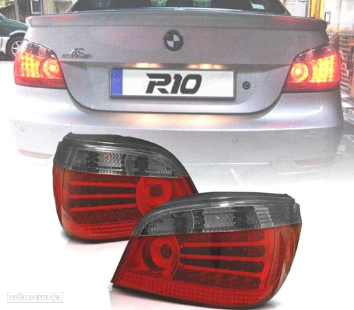 FAROLINS PARA BMW E-60 CROMADO VERMELHO - 1