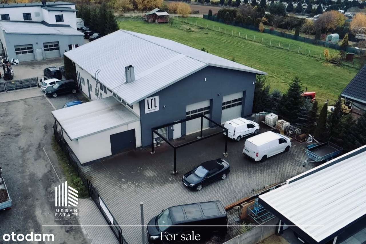 Budynek warsztatowo-usługowy z 2017 r.  w pobliżu węzła DK11 / DK46-1