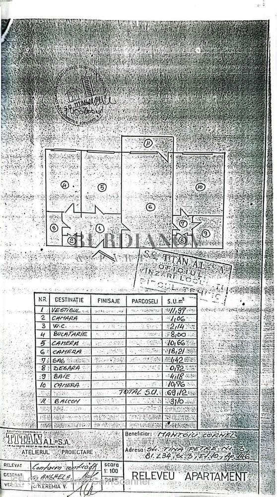Apartament cu 3 camere de vânzare Bd. Basarabia / Metrou Titan - Imagine principală: 3/17