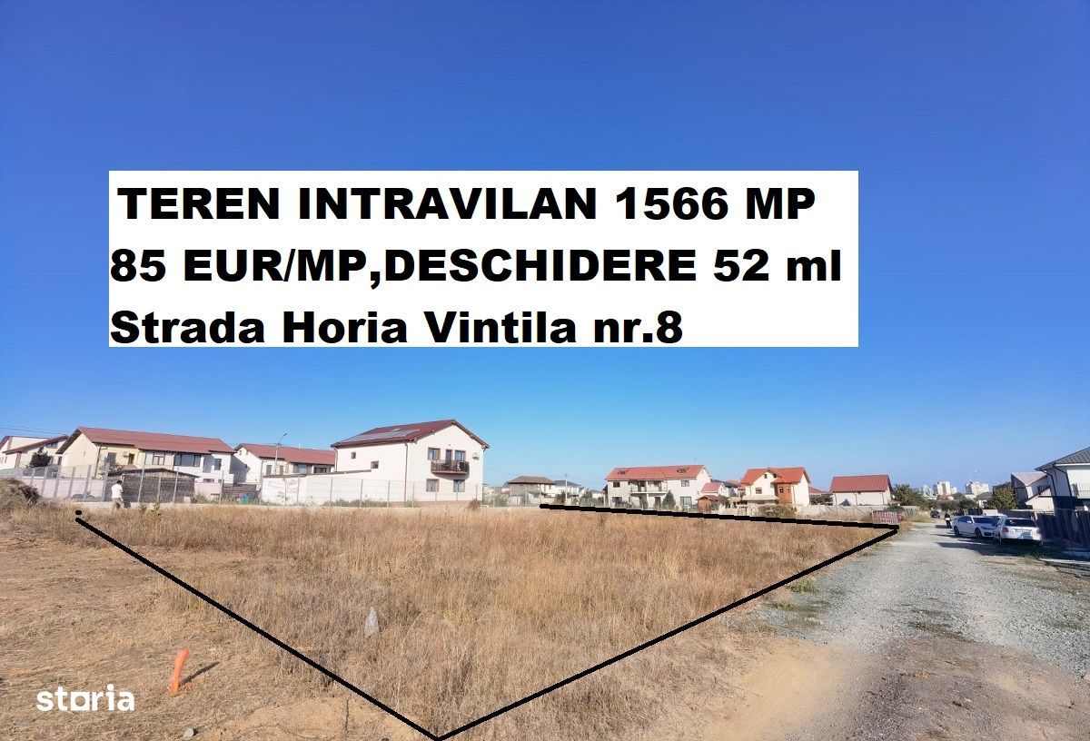 Mangalia teren intravilan 1566 mp Horia Vintila 85 eur mp proprietar