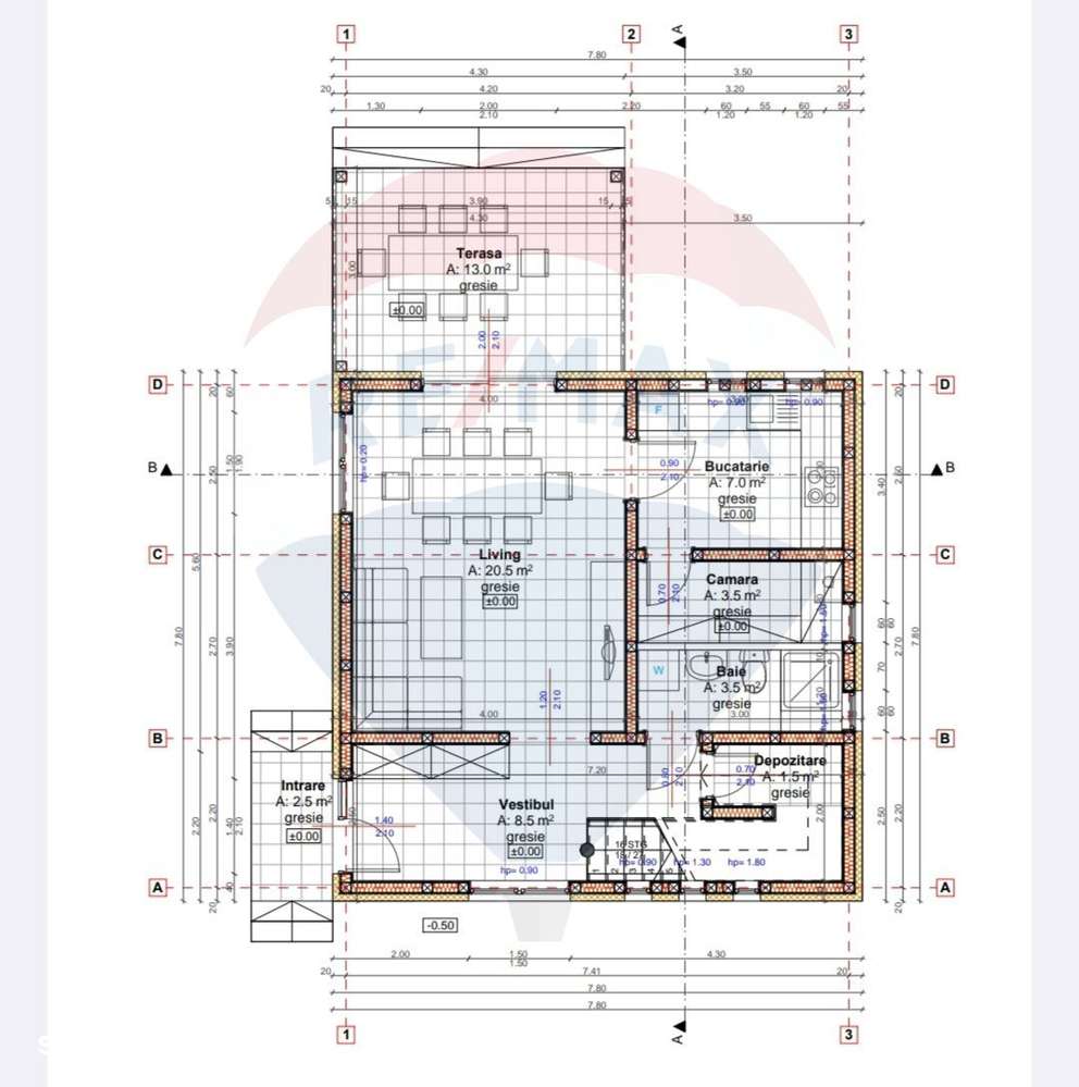 Teren 251mp cu fundatie si proiect Vladimirescu /Cartierul Tineretului - Imagine principală: 5/6