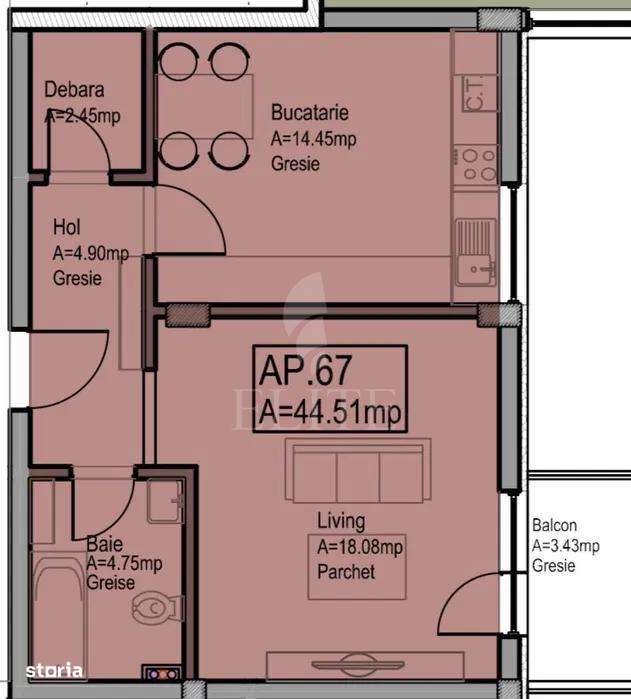 Apartament 2 camere în zona CALEA BACIULUI-5
