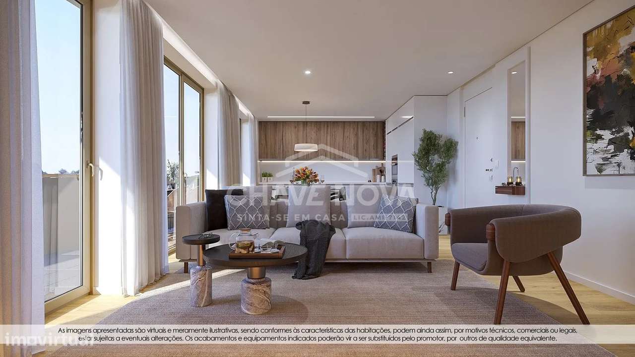 Apartamento T2 Novo Penúltimo Piso c/ 2 Lugares de Garagem em Arcozelo-16