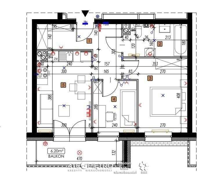 Gotowe | Koncertowa | 3 pokoje | 45m2 - Pełny obrazek: 2/2