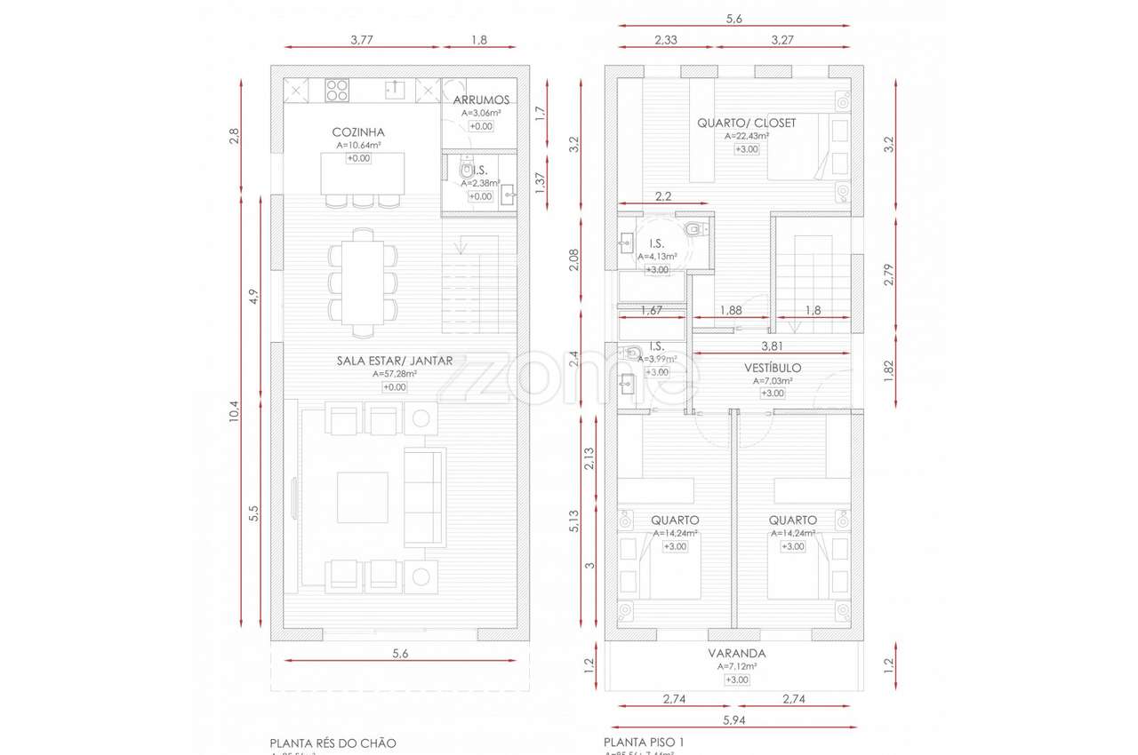Moradia T3 com projeto aprovado, a1500m do Rio Douro - Valbom Gondomar-32