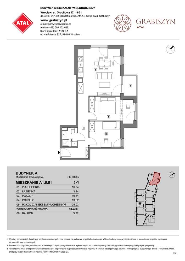 3-pokojowe mieszkanie 63m2 + balkon Bezpośrednio - Pełny obrazek: 2/9
