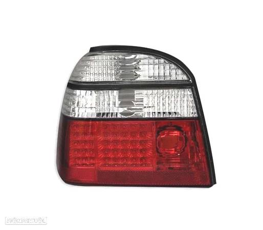 FAROLINS TRASEIROS LED PARA VOLKSWAGEN VW GOLF 3 MKIII 91-97 VERMELHO BRANCO - 2