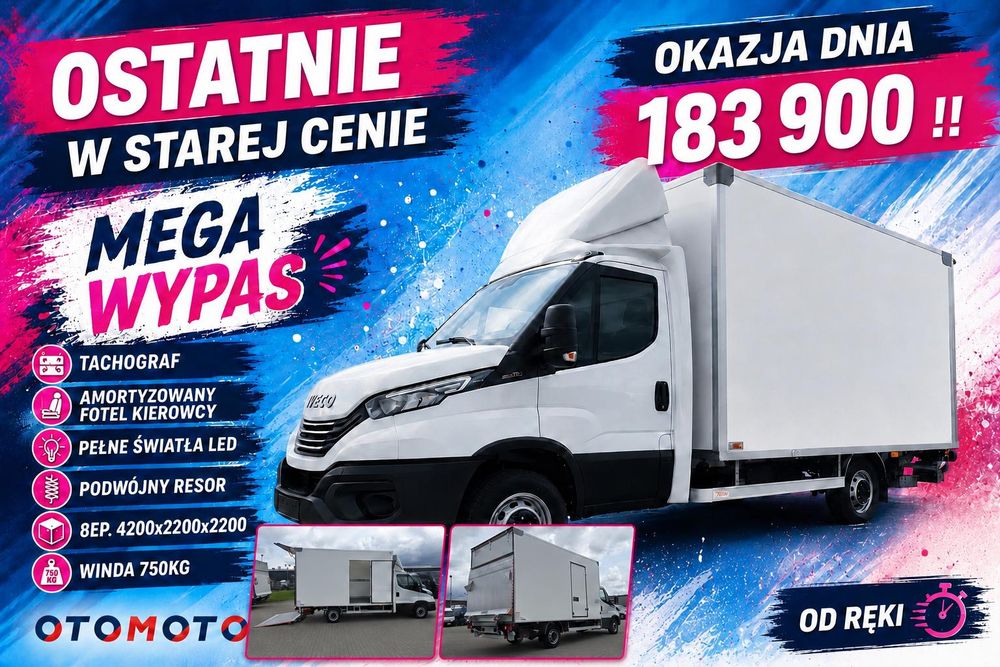 Iveco TACHOGRAF 35S18H KONTENER Z WINDĄ - OKAZJA WYPRZEDAŻ kontener + winda - GRATIS NA DWA LATA