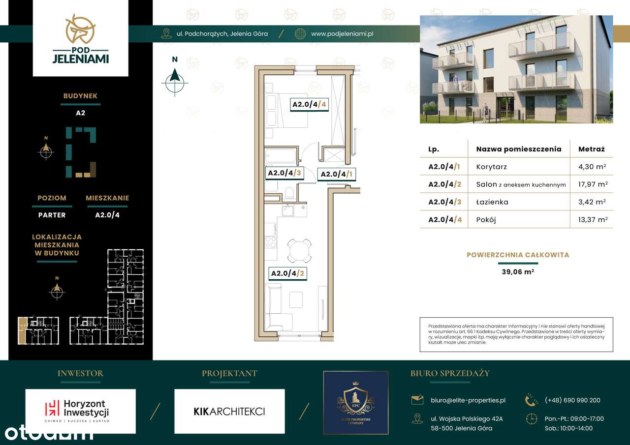 Pod Jeleniami | mieszkanie 2-pok. | A2.0/4 - Pełny obrazek: 2/9