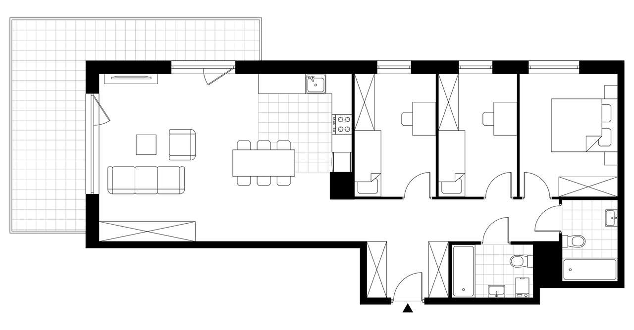 4-pokojowe mieszkanie 87m2 + balkon - Pełny obrazek: 3/8