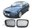 GRELHAS FRONTAIS PARA BMW E46 4D 98-01 PRETO BRILHANTE - 5