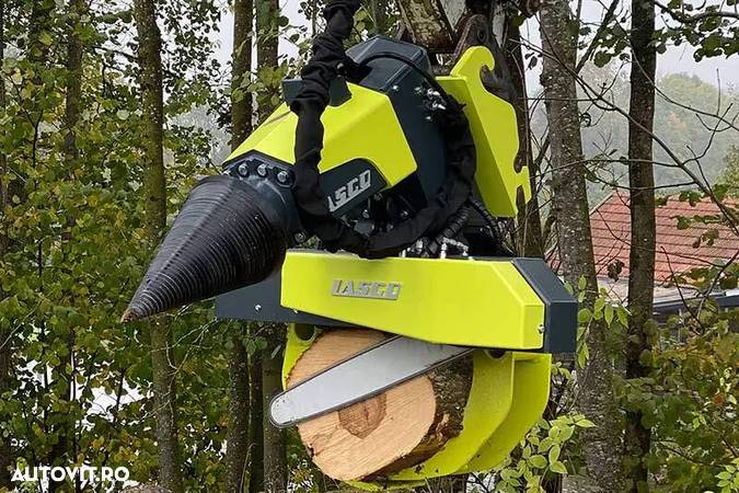 Graifer combinat cu fierastrau hidraulic pe lant pentru excavator - 1