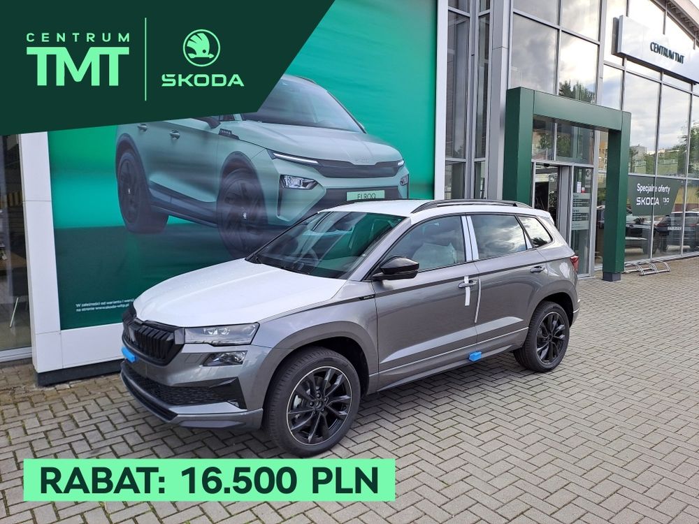 SKODA KAROQ 1.5 TSI 150KM DSG SPORTLINE, fabryczny hak, dostępny od ręki