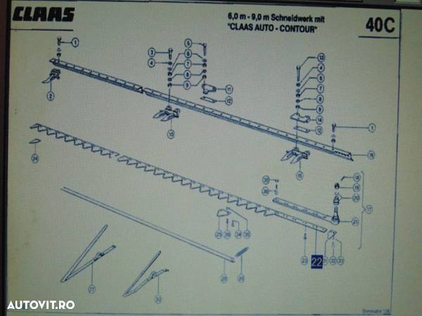 Cutit heder 7,5m Claas - 1