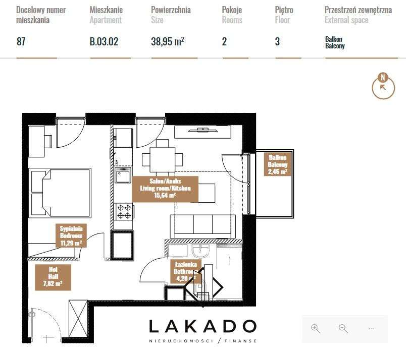 Mieszkanie 2-pokojowe Kraków Zabłocie/Grzegórzki - Pełny obrazek: 5/10
