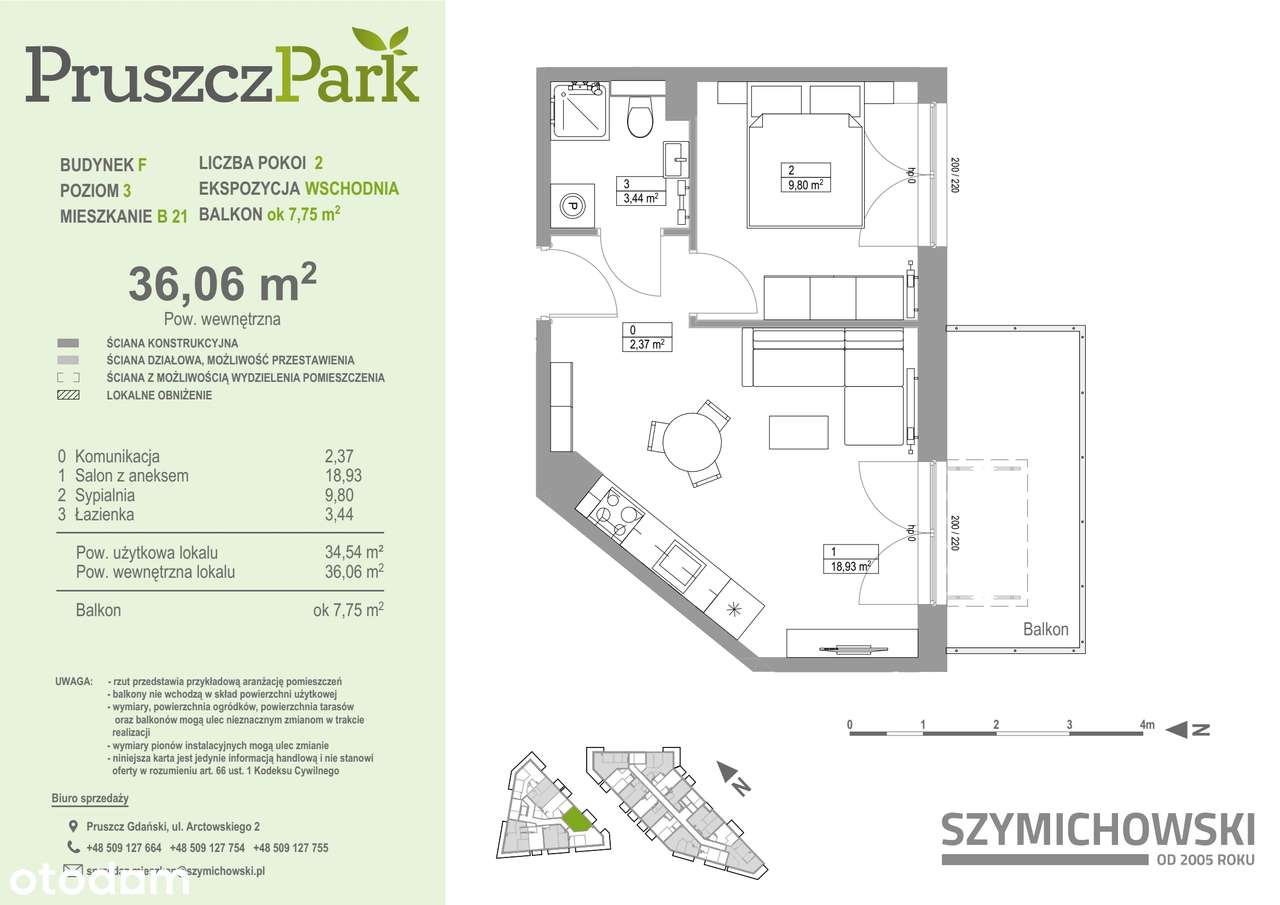 Pruszcz Park F - F.B.21 | mieszkanie 36,06 m² - Pełny obrazek: 2/19