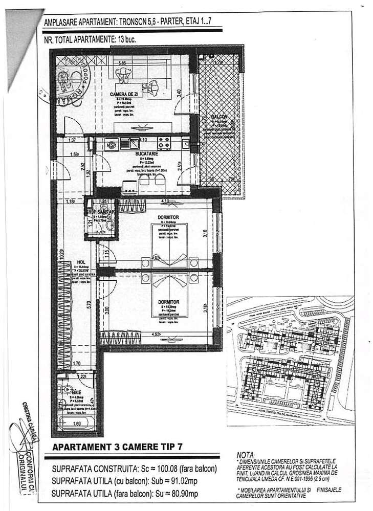 Vanzare 3 camere Metropolitan Residence, 90mp, et. 3, metrou N. Teclu-2