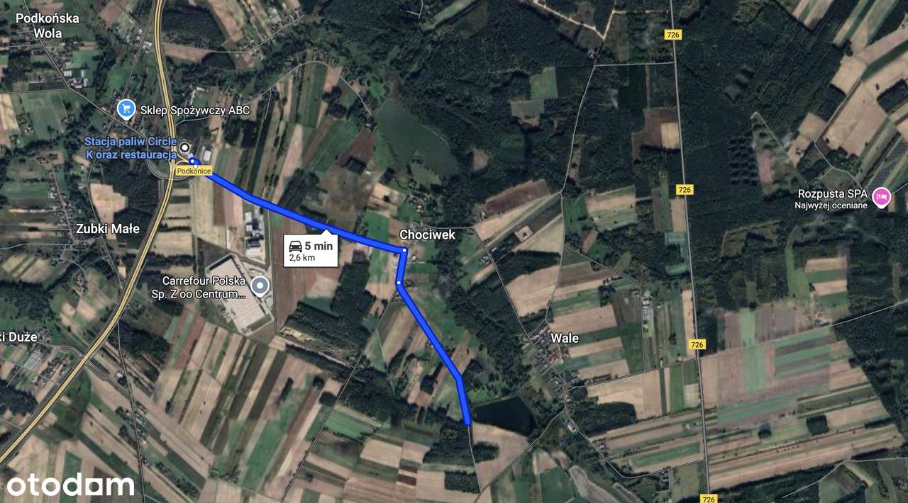 Działka na sprzedaż 4,67ha  – Wale, gmina Czerniewice - Pełny obrazek: 5/7