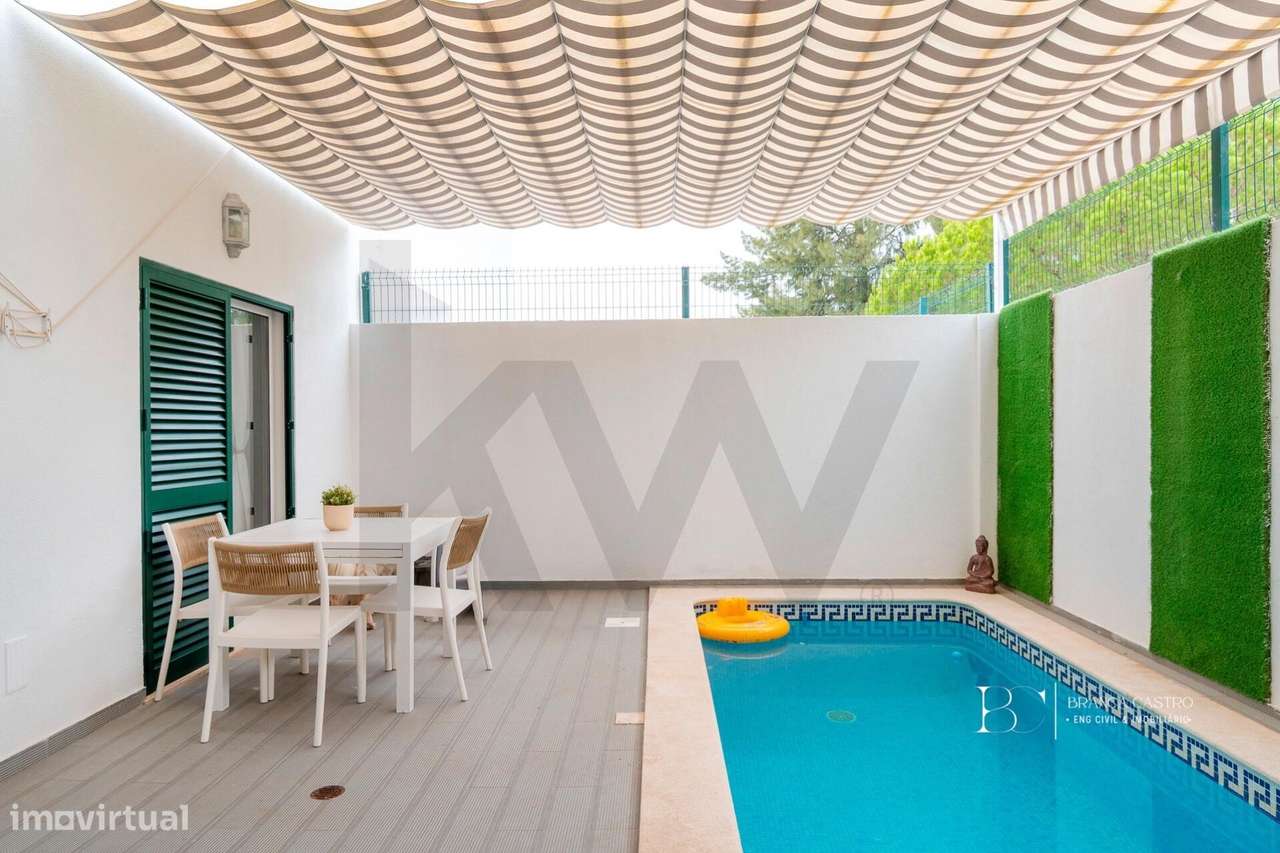 Moradia T3+1 com piscina, 2 pátios, 2 entradas, estacionamento, terren - Grande imagem: 4/47