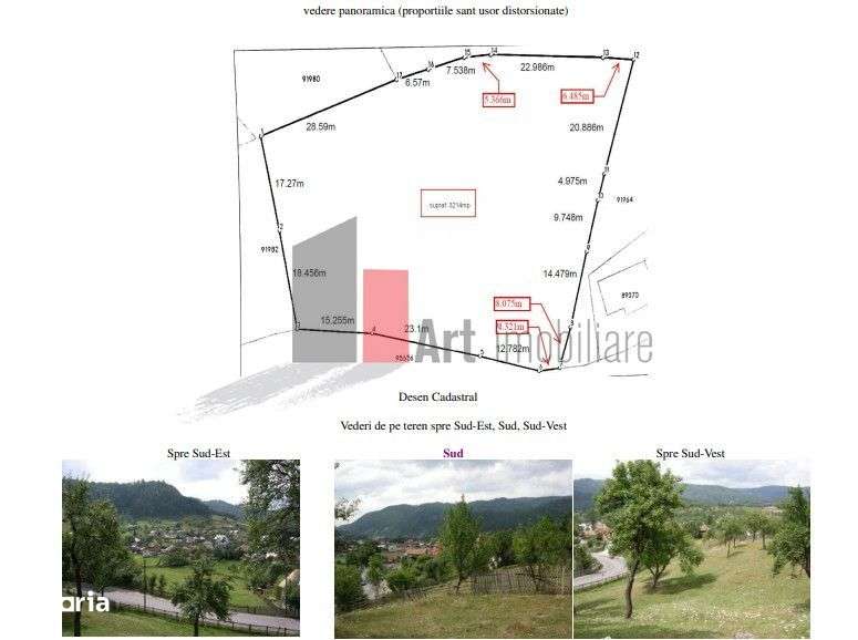 Teren intravilan 3214 mp  în Rucăr cu deschidere 56 m în DN73 - Imagine principală: 2/11