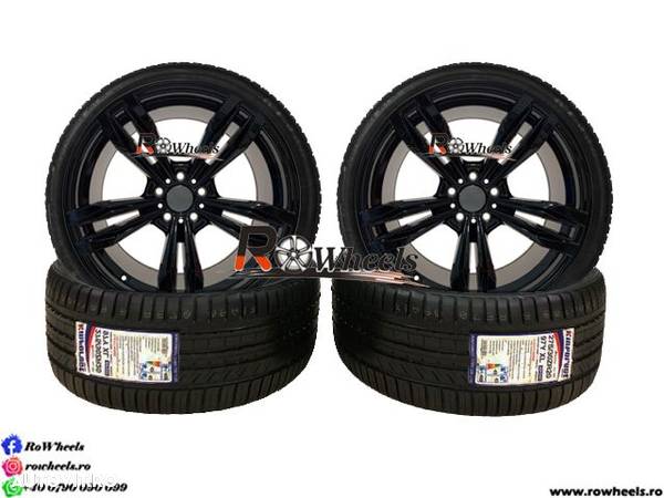 Jante BMW 20 R20 Negru Lucios BMW F01 F10 F13 Seria 5,6,7 X3 X5 X6 Anvelope Vara - 6