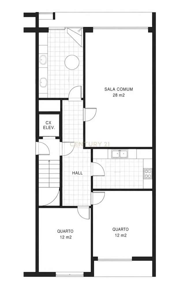 APARTAMENTO T2 | VARANDA | LUGAR DE GARAGEM | ARRUMOS | ELEVADOR | GON-24