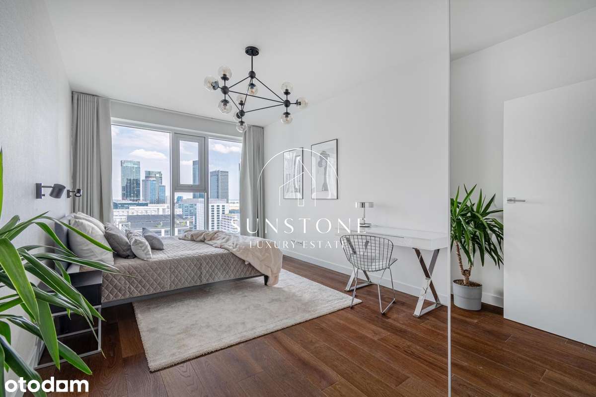 Unique Tower apartament na wynajem z widokiem na panoramę Warszawy - Pełny obrazek: 4/10