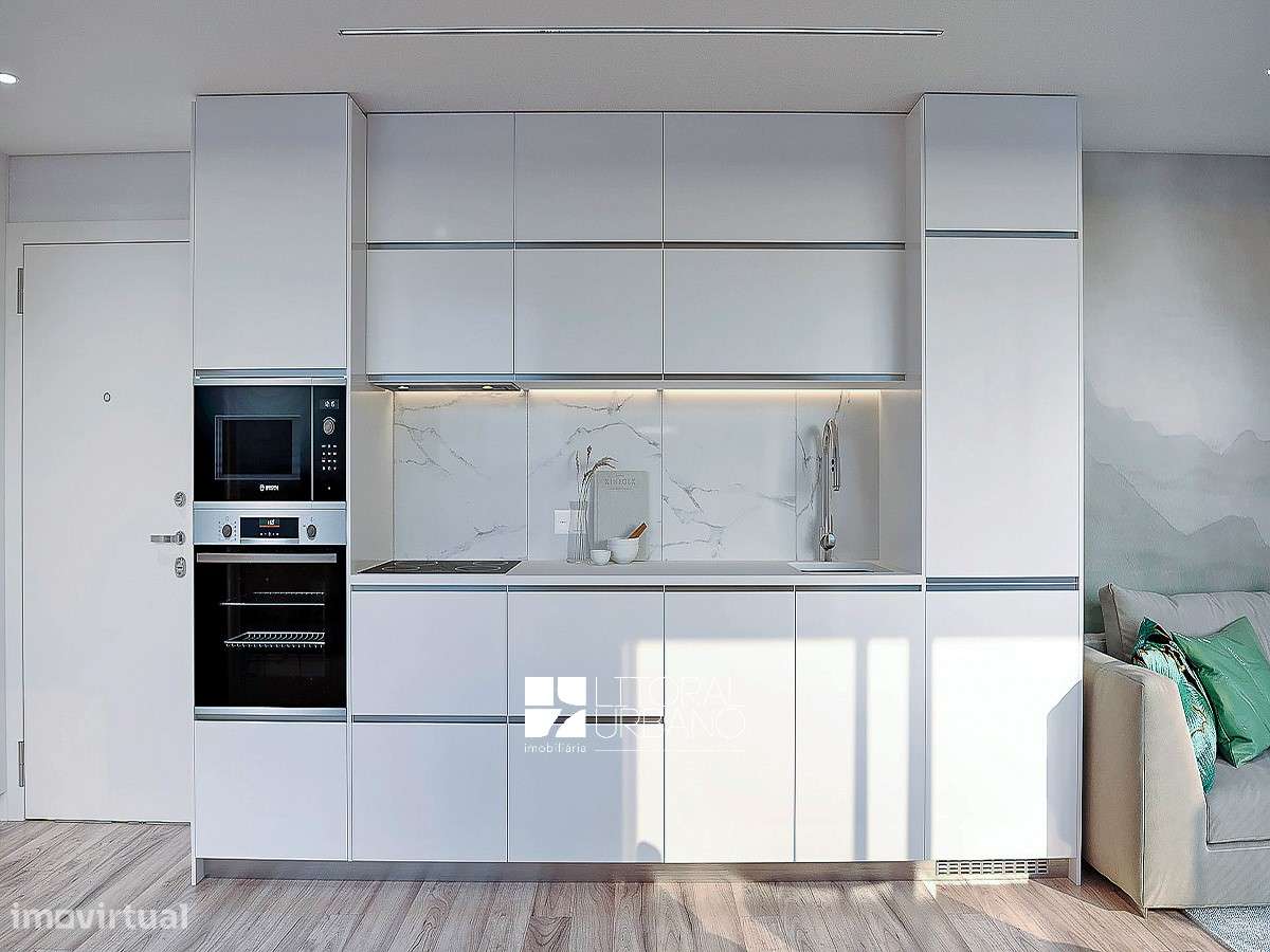 Apartamento T2 com varanda e garagem em Canidelo-12