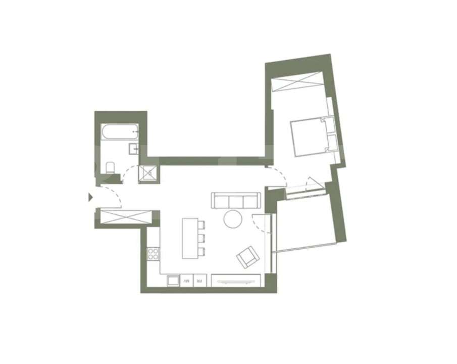 Apartament 2 Camere, Finisat, 52 mp, Bloc Premium, ERA By Hexagon - Imagine principală: 3/4