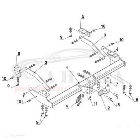 Hak Holowniczy Odkręcany Do Renault Trafic Furgon, Bus Od 2014 - 5