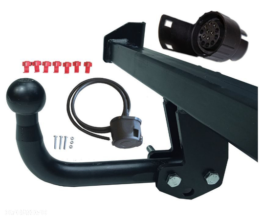 HAK HOLOWNICZY + WIĄZKA + GNIAZDO 7 PIN + ADAPTER 7/13P OPEL COMBO C 3 III od 2001 do 2012 - 4