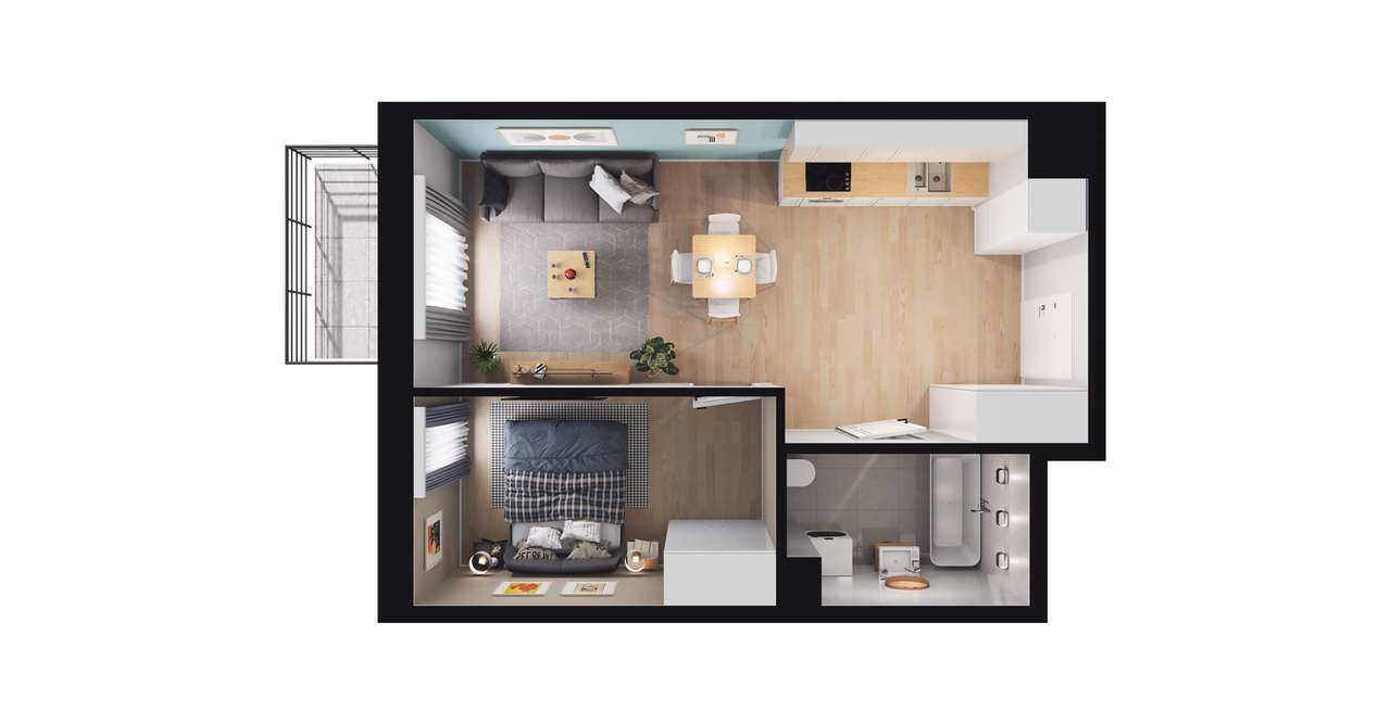 Smardzewska 8 | mieszkanie 2-pok. | A/2/2.7 - Pełny obrazek: 3/8