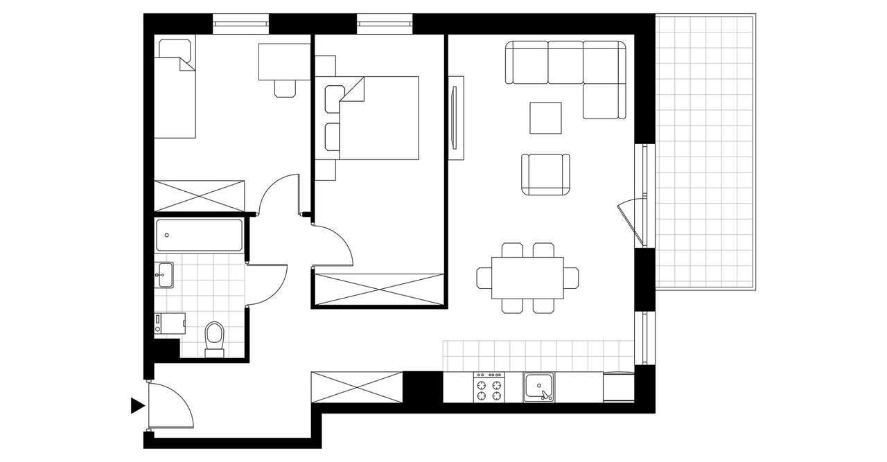 3-pokojowe mieszkanie 66m2 + balkon Bezpośrednio - Pełny obrazek: 3/8