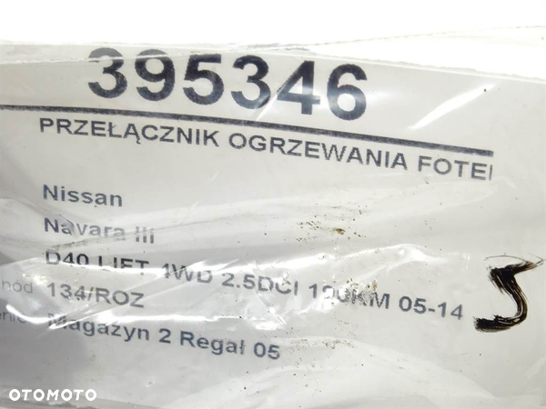 PRZEŁĄCZNIK OGRZEWANIA FOTELA NISSAN NP300 NAVARA (D40) 2004 - 2022 2.5 dCi 4WD (D40TT, D40T, - 4