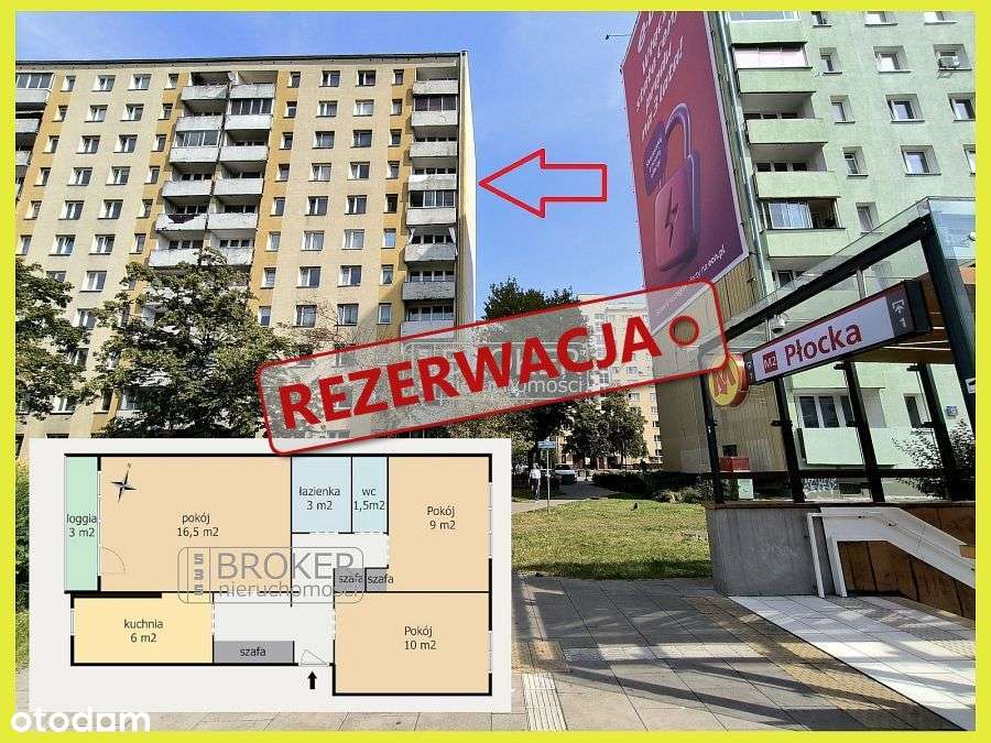 Wola, metro Płocka; 3 pokoje - Pełny obrazek: 1/14