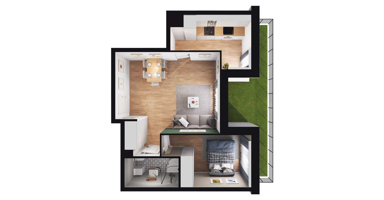 Dzielnica Trust | mieszkanie 2-pok. | A2.3 - Pełny obrazek: 4/10