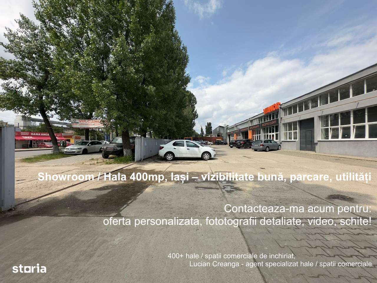 Showroom / Hala 400mp, Iași – vizibilitate bună, parcare, utilități - Imagine principală: 1/6