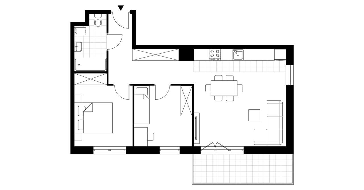 3-pokojowe mieszkanie 58m2 + balkon Bez Prowizji - Pełny obrazek: 3/8