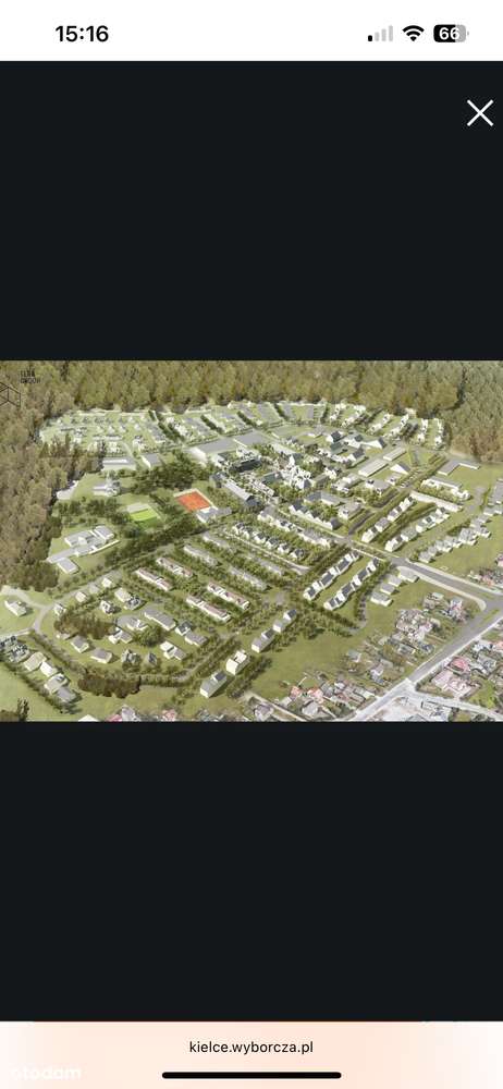 Kielce Działka Dąbrowa II - centrum Osiedla - Pełny obrazek: 1/3
