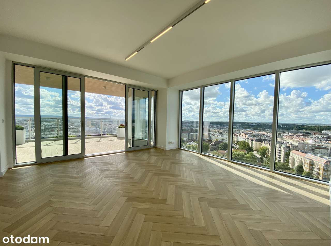 SKY GARDEN | 12 piętro | Wykończony 3 pokojowy apartament | duży taras-0