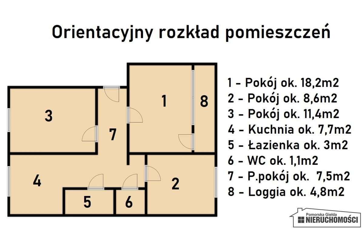 Mieszkanie 3 pokojowe z loggią. 1 piętro-15