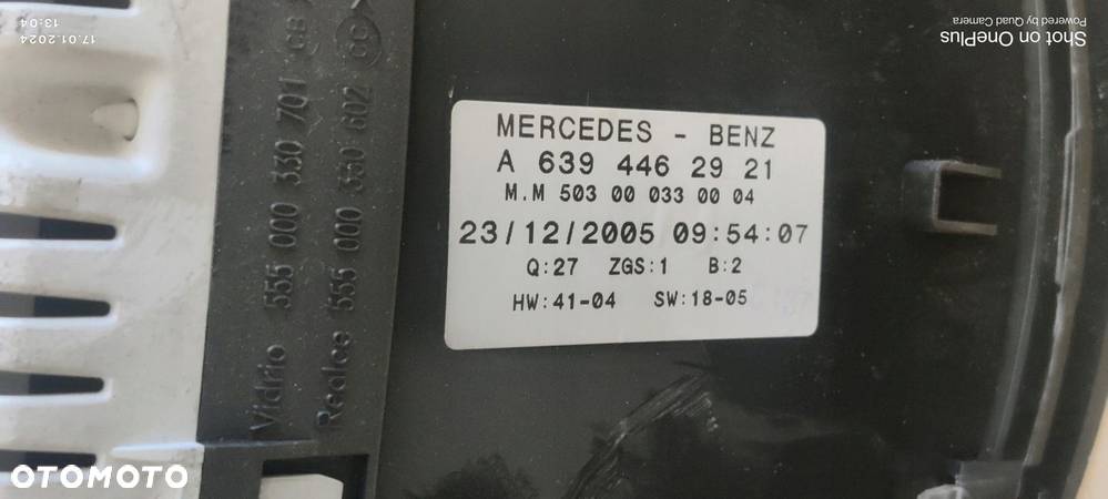 LICZNIK ZEGARY MERCEDES VITO 639 Mercedes-Benz OE A6394462921 All10 - 4