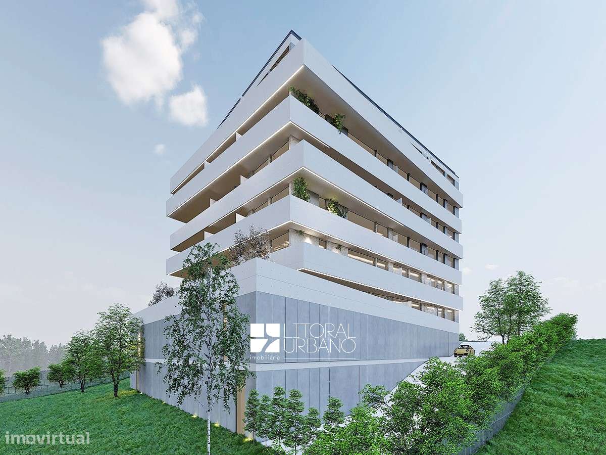 Apartamento T2 com varanda e garagem em Canidelo-0