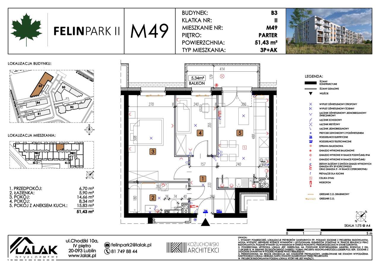 3-pokojowe mieszkanie 51m2 Bezpośrednio - Pełny obrazek: 2/9