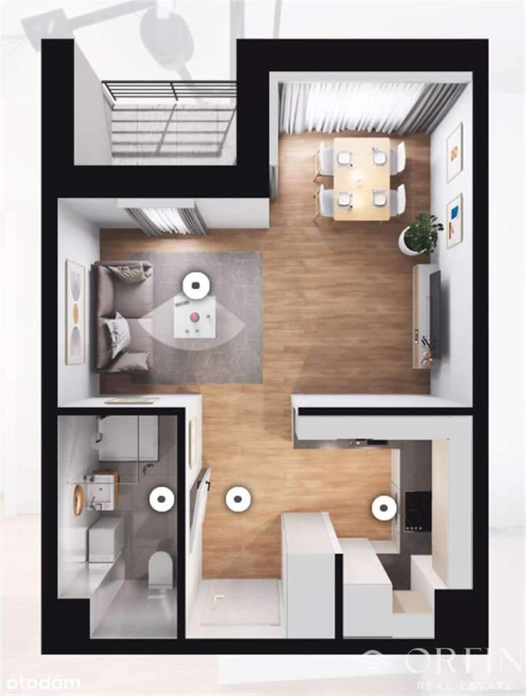 Nowoczesne mieszkanie w Rumi 29 m2 z balkonem - Pełny obrazek: 5/6