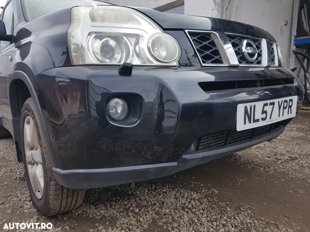 Bara fata Nissan X - Trail T31 2007 - 2013 Negru G41 (519) model cu spalatoare far - 4