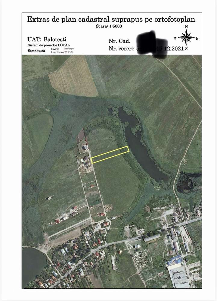 Teren intravilan 5.000 mp – Balotești | Deschidere către lac!-0